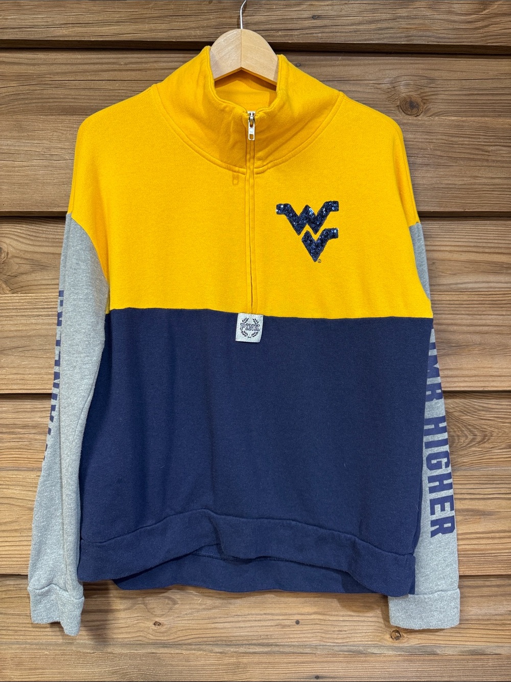 PINK Victoria's Secret WVU Pullover Quarter-Zip